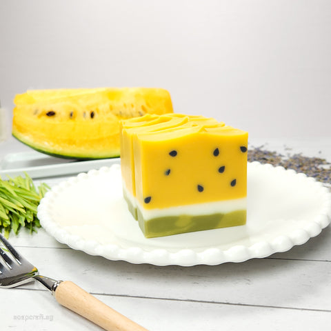 Juicy Watermelon Yellow Clay Lavender Soap with Natural Ingredients